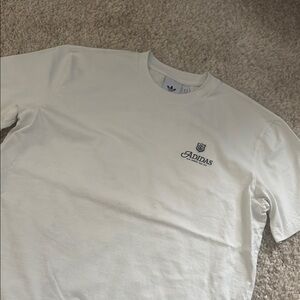 Adidas Cream Short Sleeve Tee Classic Style - 2024 Blue Summer Tour London